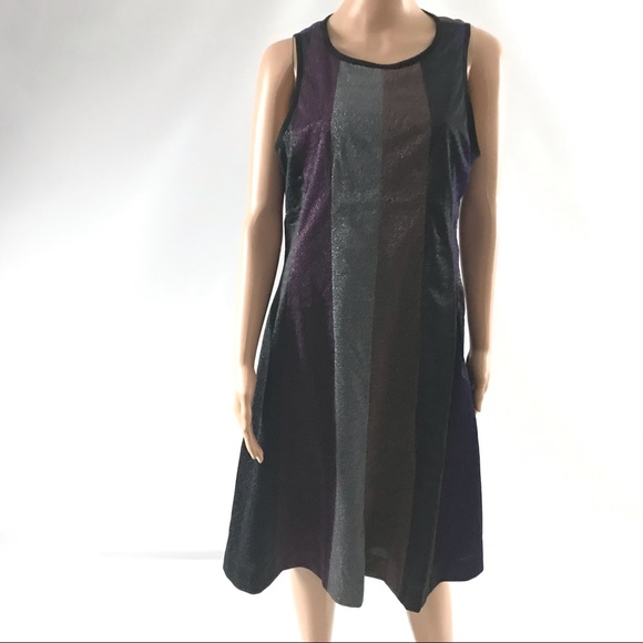 Sara Navon Women’s Cocktail Striped Dress Size L - Picture 5 of 5